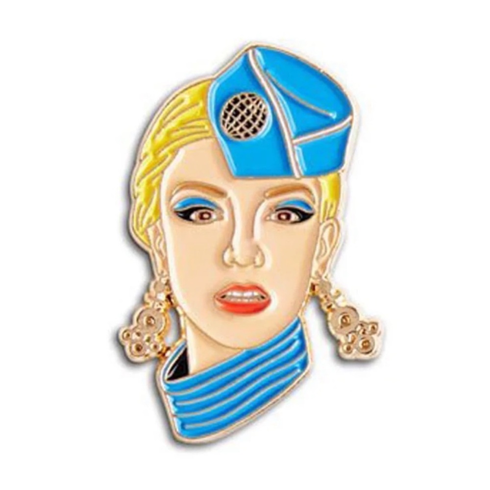Britney Spears Enamel Pin Iconic Flight Attendant Uniform Toxic Music Video